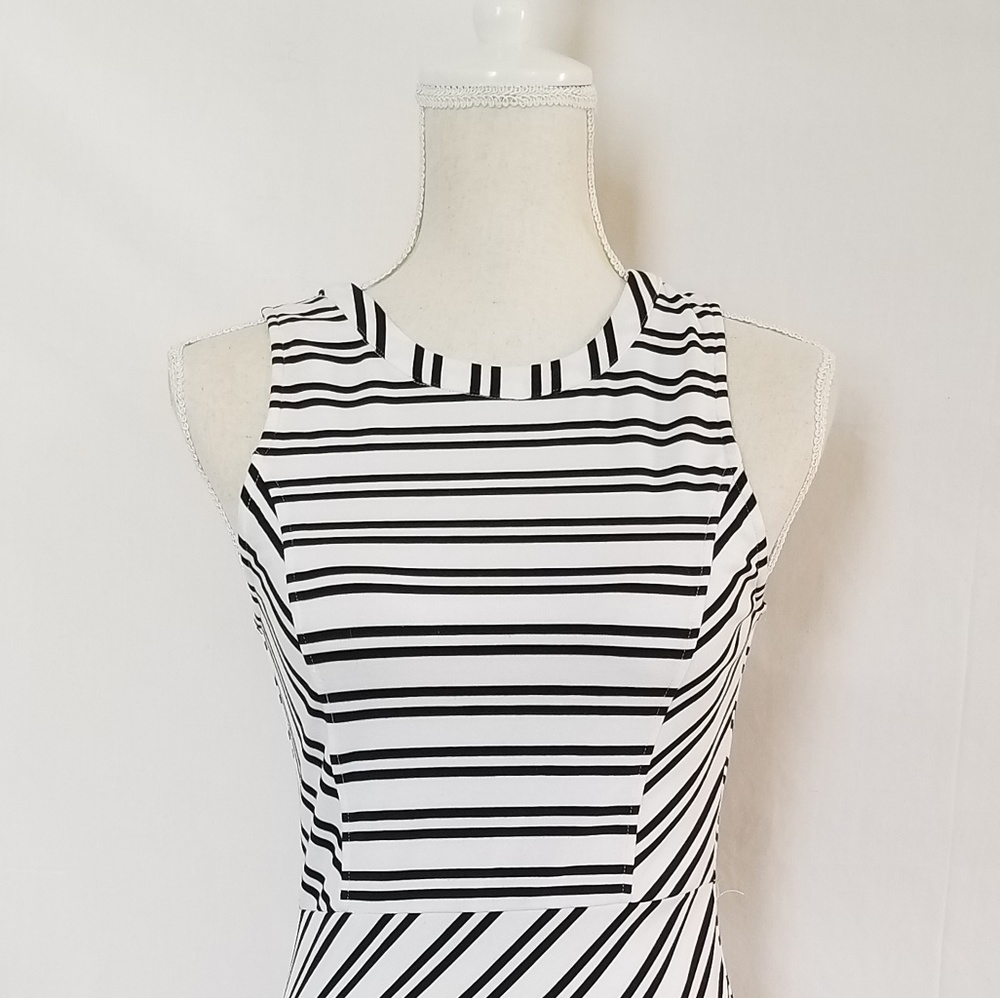 Jack by BB Dakota Asymmetrical striped dress